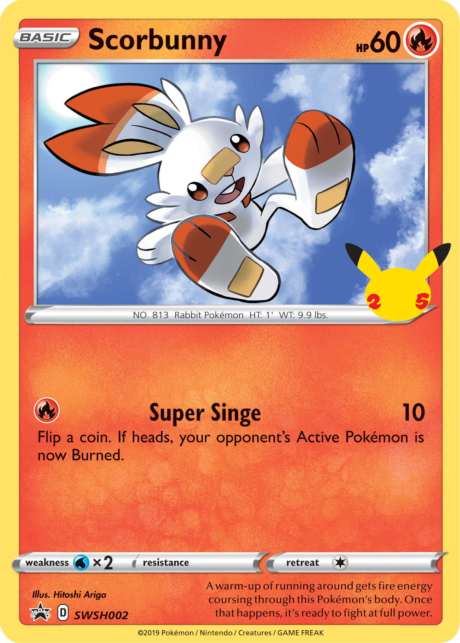 Scorbunny (SWSH002) (Jumbo Card) [First Partner Pack] | Galactic Gamez