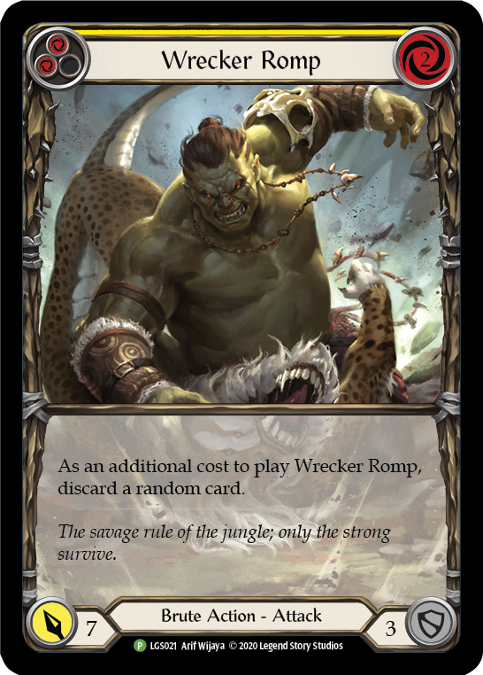 Wrecker Romp (Yellow) [LGS021] (Promo)  Rainbow Foil | Galactic Gamez