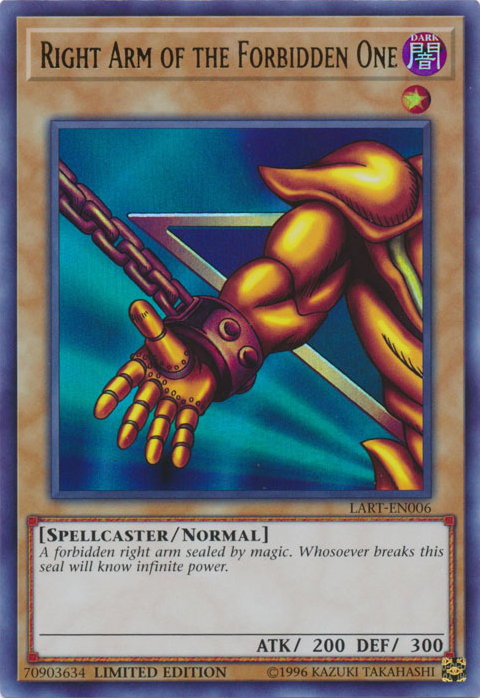 Right Arm of the Forbidden One [LART-EN006] Ultra Rare | Galactic Gamez