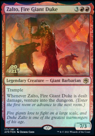 Zalto, Fire Giant Duke [Dungeons & Dragons: Adventures in the Forgotten Realms Prerelease Promos] | Galactic Gamez