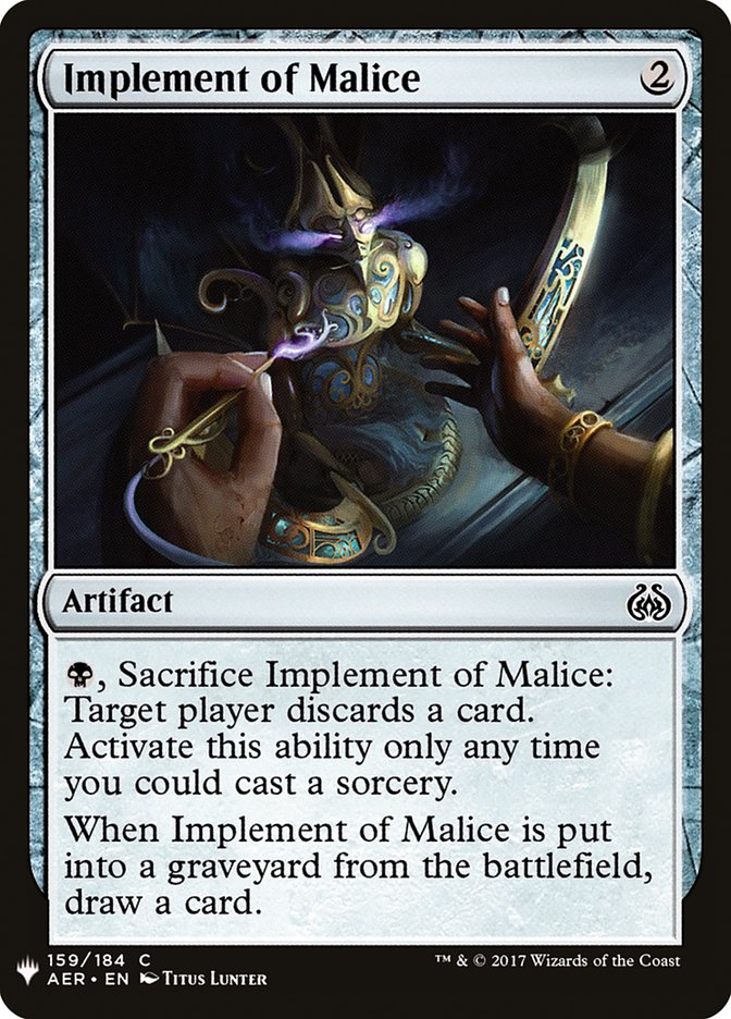 Implement of Malice [Mystery Booster] | Galactic Gamez