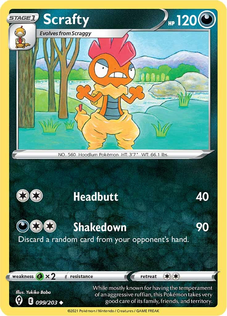 Scrafty (099/203) [Sword & Shield: Evolving Skies] | Galactic Gamez