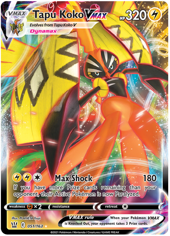 Tapu Koko VMAX (051/163) [Sword & Shield: Battle Styles] | Galactic Gamez