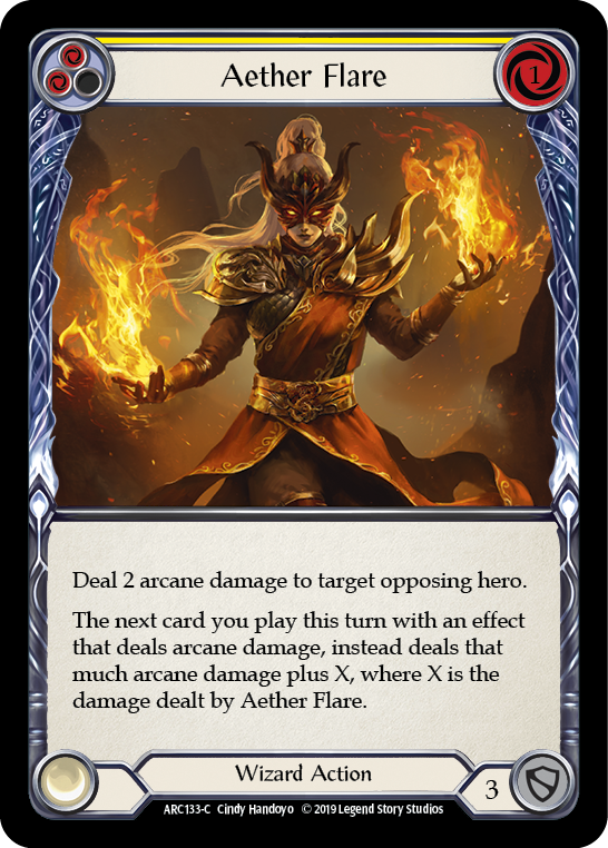 Aether Flare (Yellow) [ARC133-C] (Arcane Rising)  1st Edition Normal | Galactic Gamez