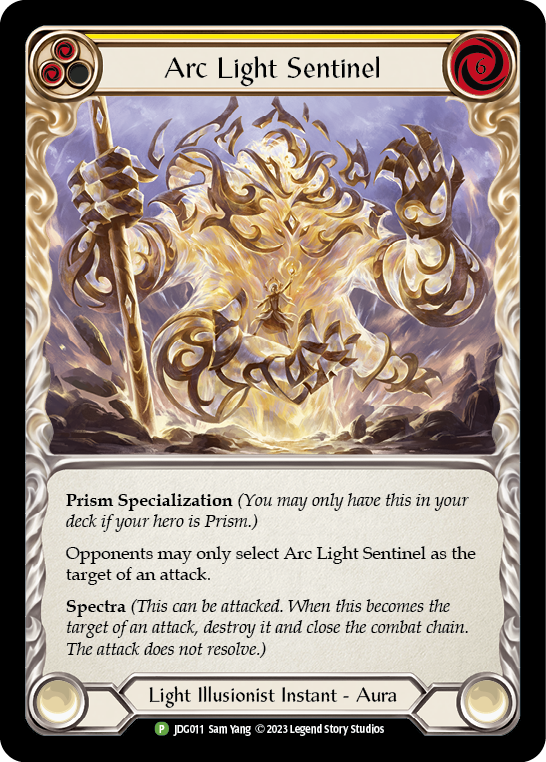 Arc Light Sentinel (Yellow) [JDG011] (Promo)  Cold Foil | Galactic Gamez