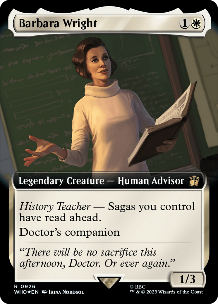 Barbara Wright (Extended Art) (Surge Foil) [Doctor Who] | Galactic Gamez