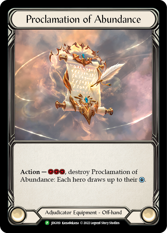 Proclamation of Abundance [JDG010] (Promo)  Rainbow Foil | Galactic Gamez