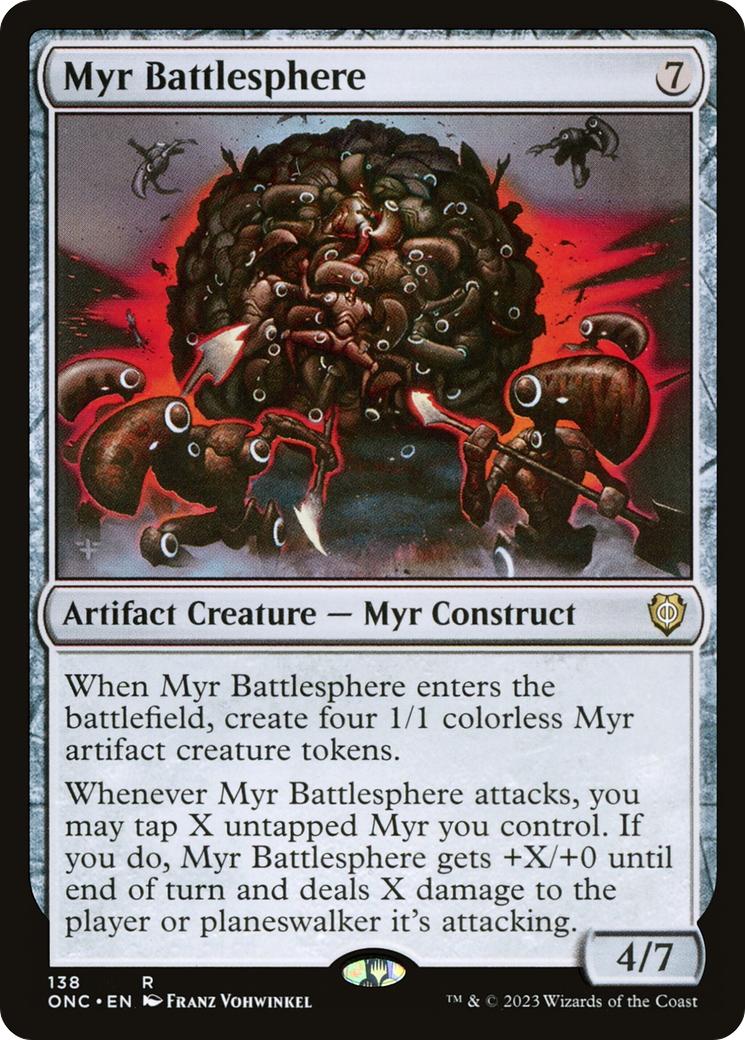 Myr Battlesphere [Phyrexia: All Will Be One Commander] | Galactic Gamez