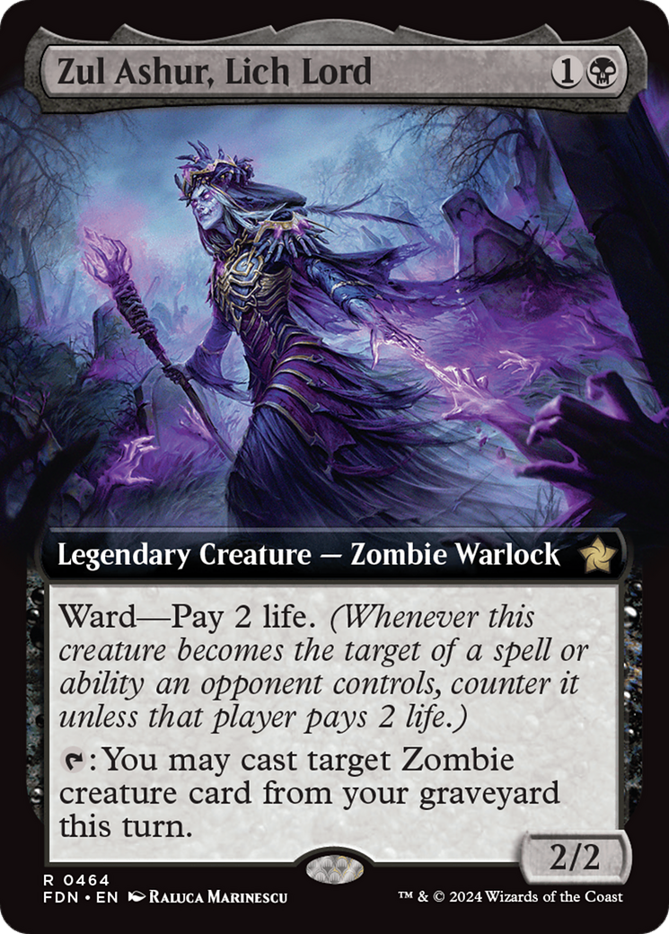 Zul Ashur, Lich Lord (Extended Art) [Foundations] | Galactic Gamez