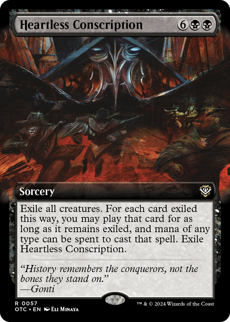 Heartless Conscription (Extended Art) [Outlaws of Thunder Junction Commander] | Galactic Gamez