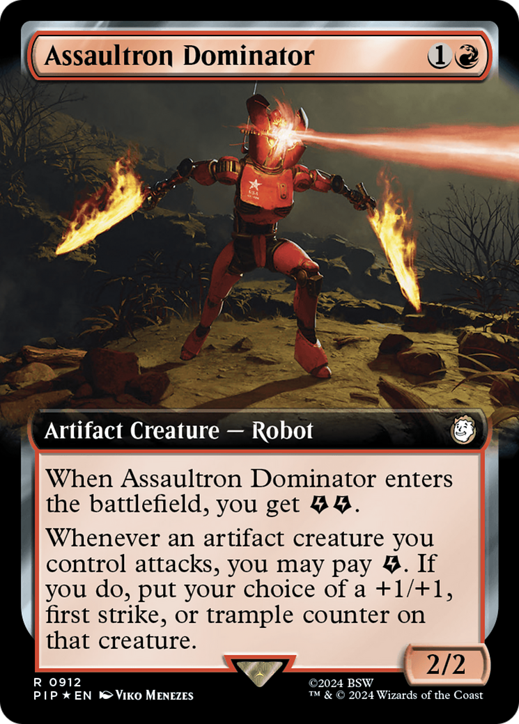 Assaultron Dominator (Extended Art) (Surge Foil) [Fallout] | Galactic Gamez