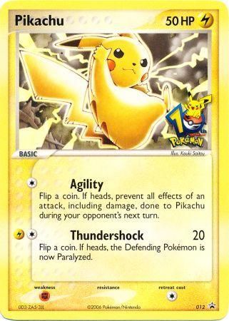 Pikachu (012) (10th Anniversary Promo) [Miscellaneous Cards] | Galactic Gamez