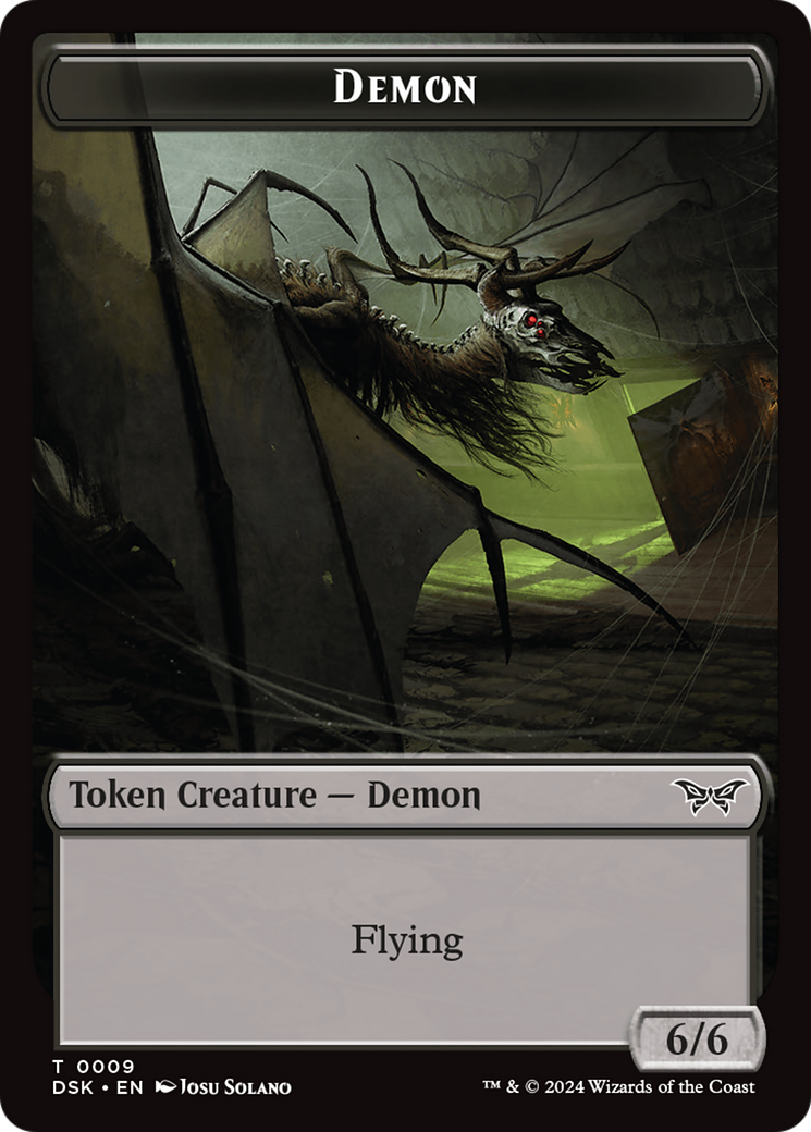 Demon Token [Duskmourn: House of Horror Tokens] | Galactic Gamez