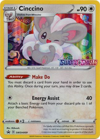 Cinccino (SWSH009) (Prerelease Promo) [Sword & Shield: Black Star Promos] | Galactic Gamez