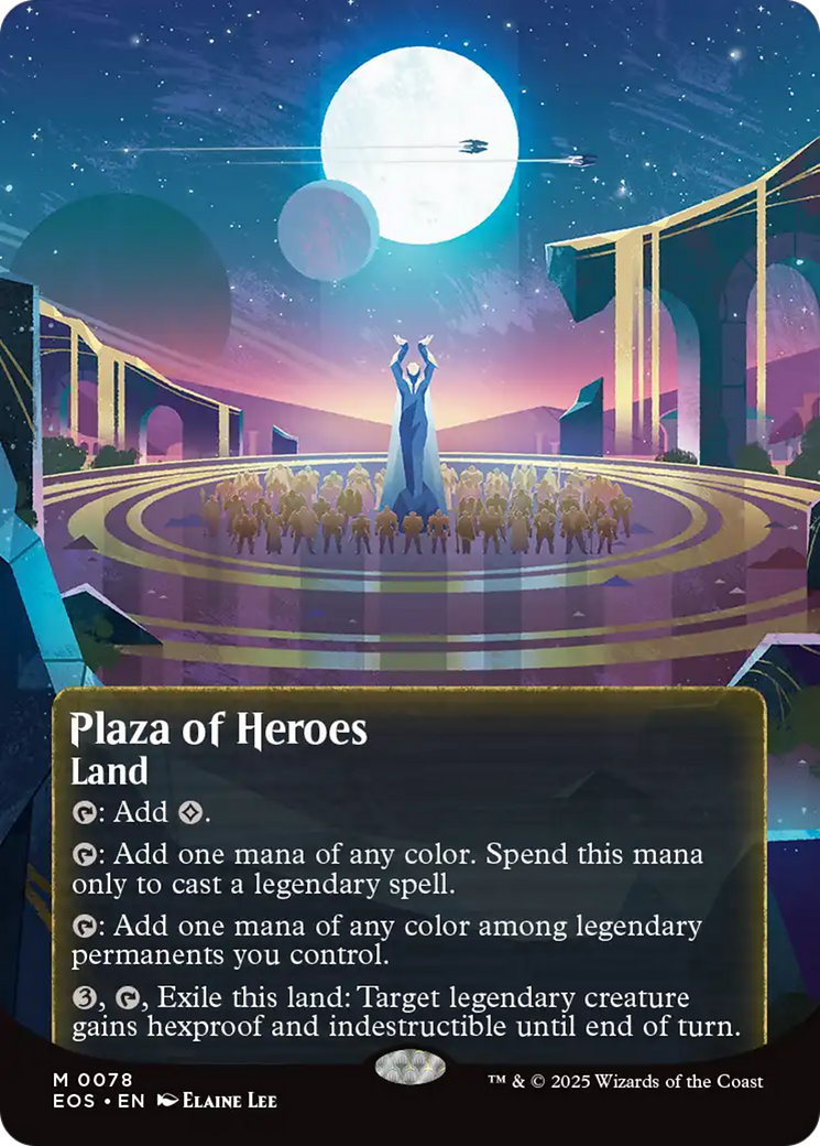 Plaza of Heroes (0078) (Borderless) [Edge of Eternities: Stellar Sights] | Galactic Gamez