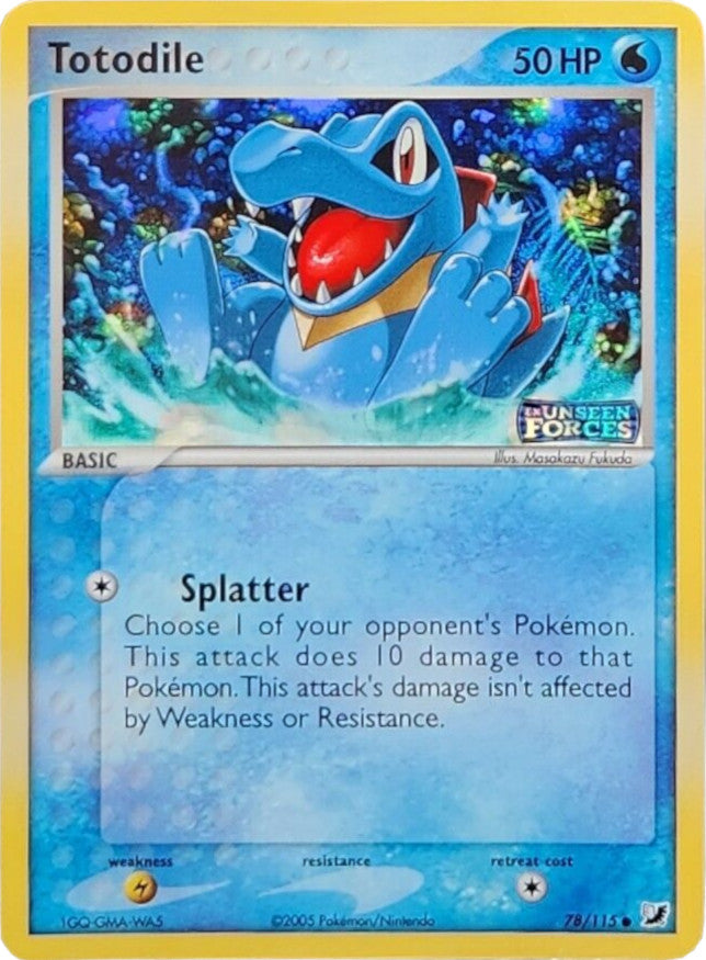 Totodile (78/115) (Stamped) [EX: Unseen Forces] | Galactic Gamez