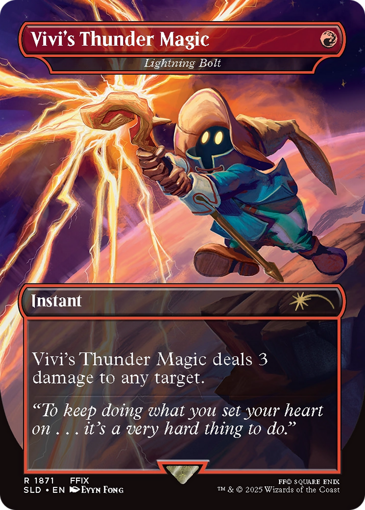 Vivi's Thunder Magic - Lightning Bolt [Secret Lair Drop Series] | Galactic Gamez