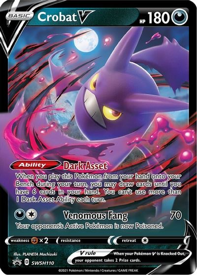 Crobat V (SWSH110) [Sword & Shield: Black Star Promos] | Galactic Gamez