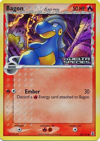 Bagon (58/113) (Delta Species) (Stamped) [EX: Delta Species] | Galactic Gamez
