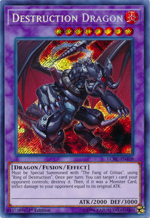 Destruction Dragon [LCKC-EN108] Secret Rare | Galactic Gamez