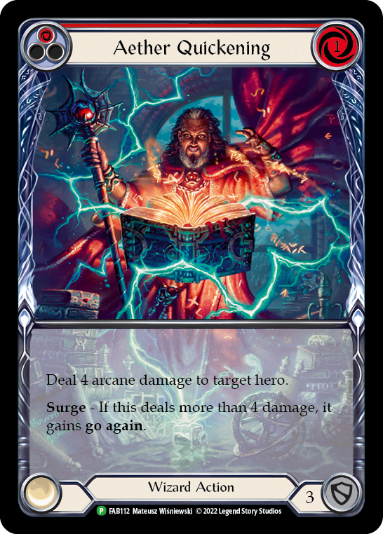 Aether Quickening (Red) [FAB112] (Promo)  Rainbow Foil | Galactic Gamez