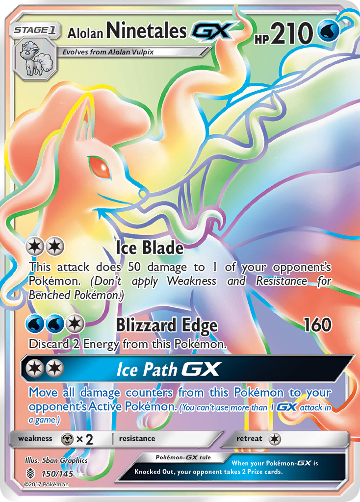 Alolan Ninetales GX (150/145) [Sun & Moon: Guardians Rising] | Galactic Gamez