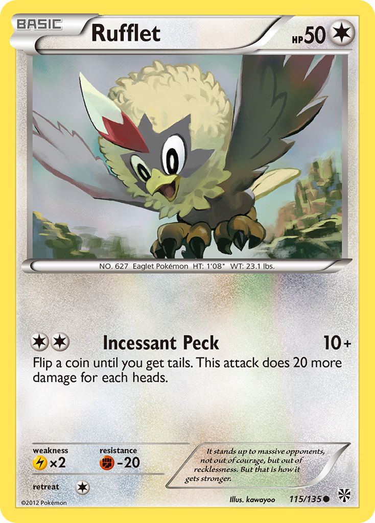 Rufflet (115/135) [Black & White: Plasma Storm] | Galactic Gamez