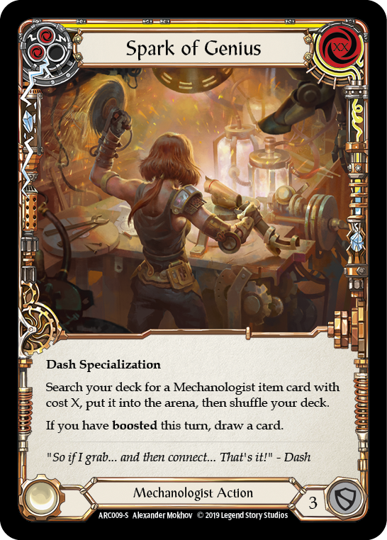 Spark of Genius [ARC009-S] (Arcane Rising)  1st Edition Rainbow Foil | Galactic Gamez