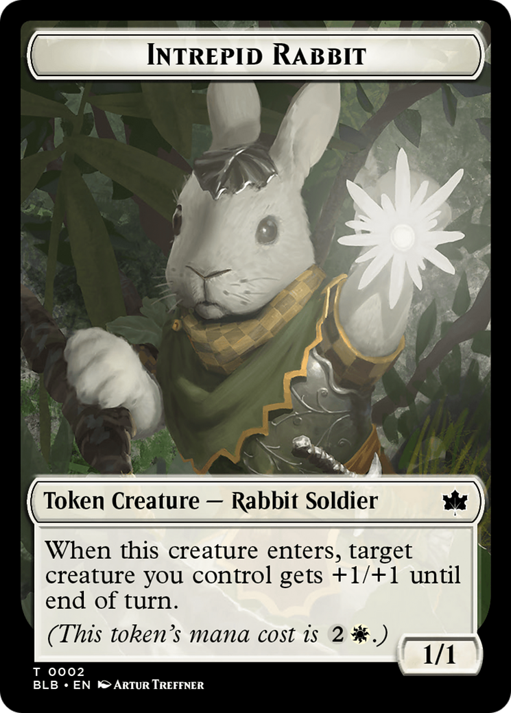 Wall // Intrepid Rabbit Double-Sided Token [Bloomburrow Tokens] | Galactic Gamez