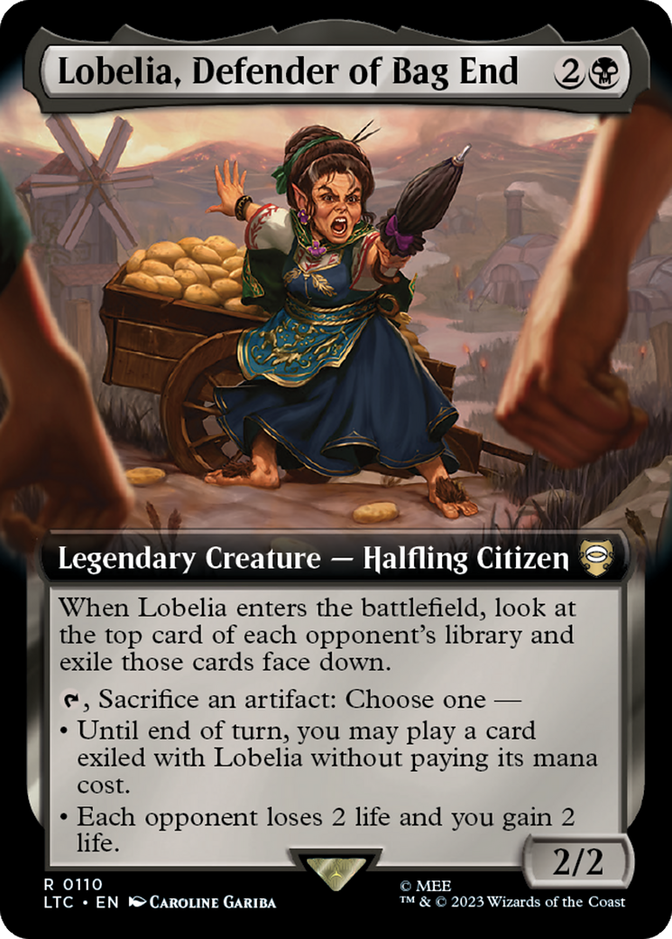 Lobelia, Defender of Bag End (Extended Art) [The Lord of the Rings: Tales of Middle-Earth Commander] | Galactic Gamez