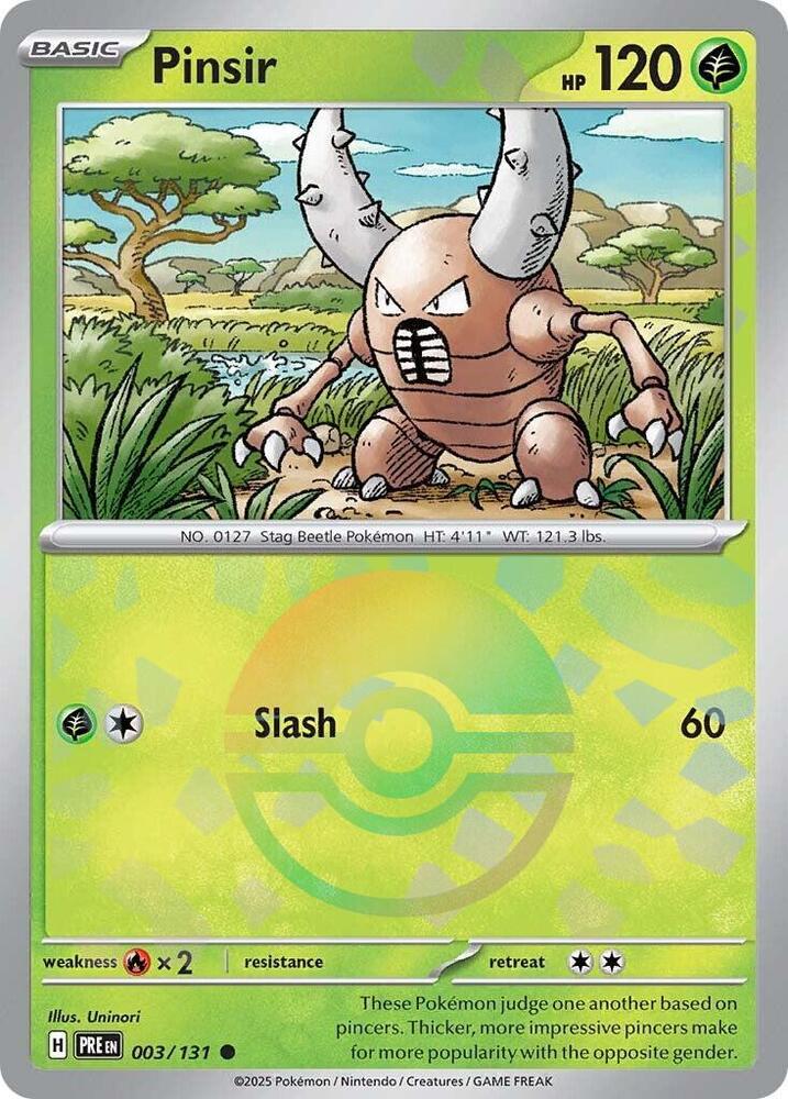 Pinsir (003/131) (Poke Ball Pattern) [Scarlet & Violet: Prismatic Evolutions] | Galactic Gamez