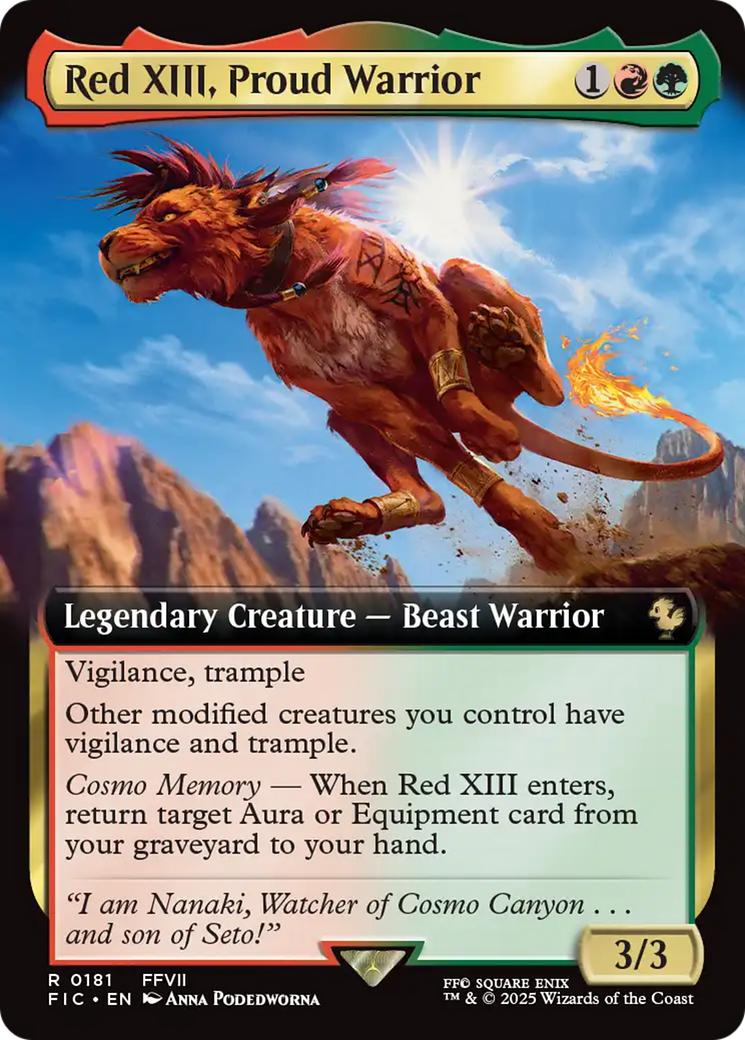 Red XIII, Proud Warrior (Extended Art) [FINAL FANTASY Commander] | Galactic Gamez