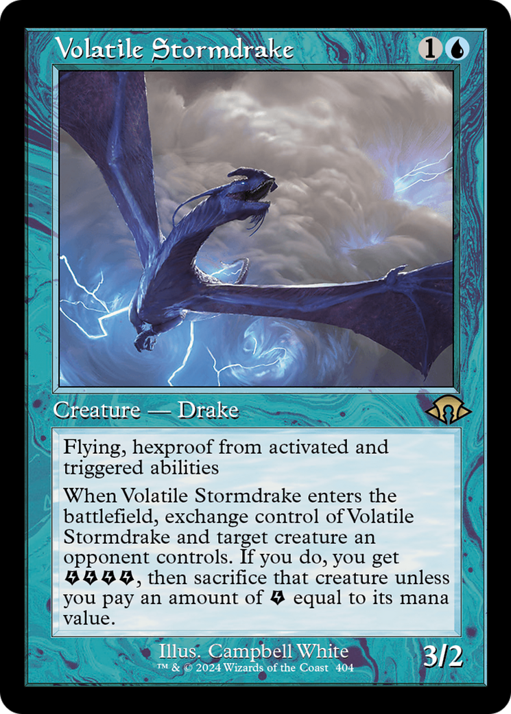 Volatile Stormdrake (Retro) [Modern Horizons 3] | Galactic Gamez