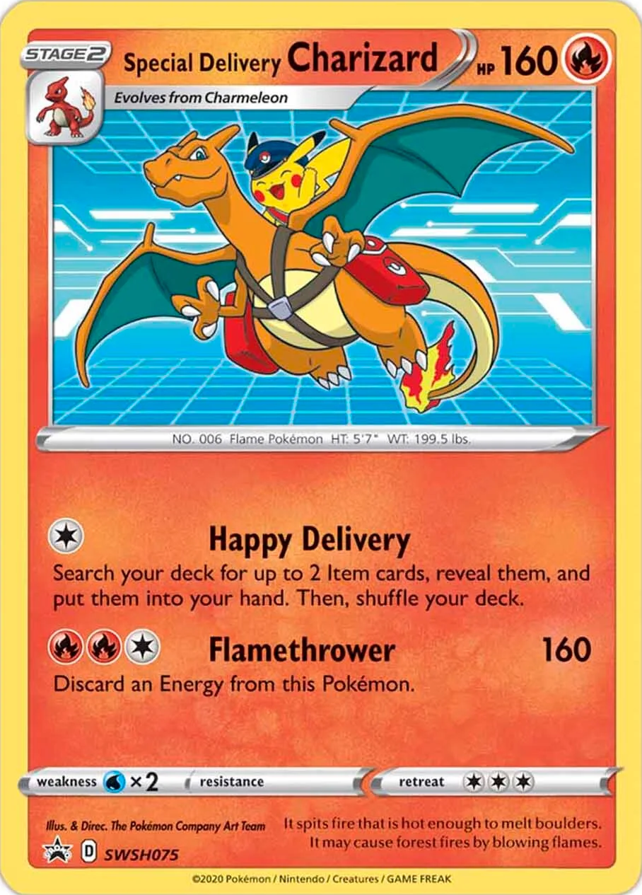 Special Delivery Charizard (SWSH075) [Sword & Shield: Black Star Promos] | Galactic Gamez