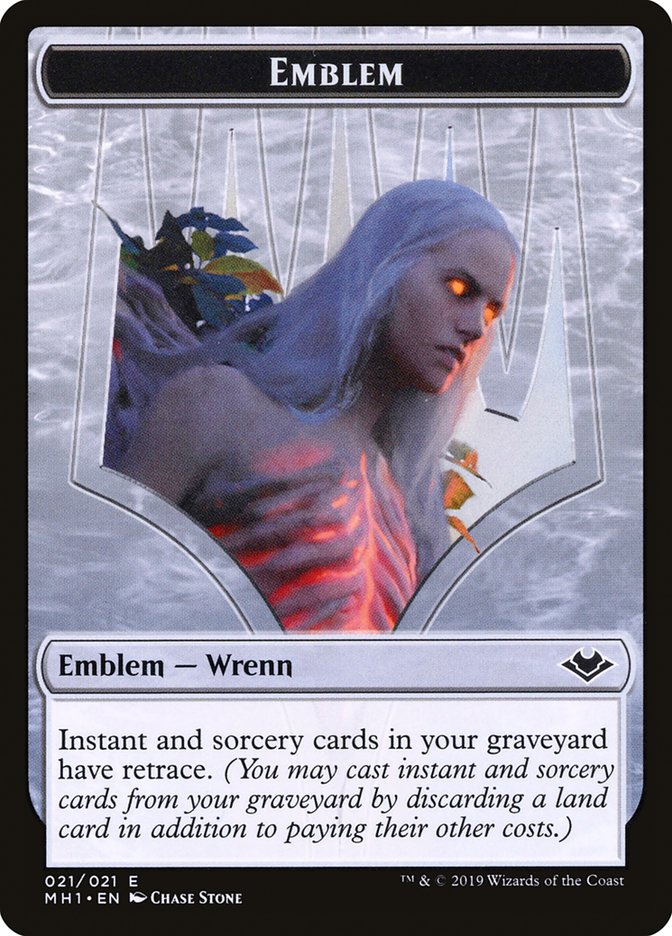Zombie (007) // Wrenn and Six Emblem (021) Double-Sided Token [Modern Horizons Tokens] | Galactic Gamez