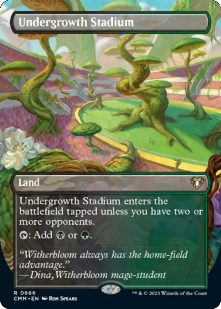 Undergrowth Stadium (Borderless Alternate Art) [Commander Masters] | Galactic Gamez