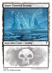 Snow-Covered Swamp (White Border) [Mystery Booster 2] | Galactic Gamez