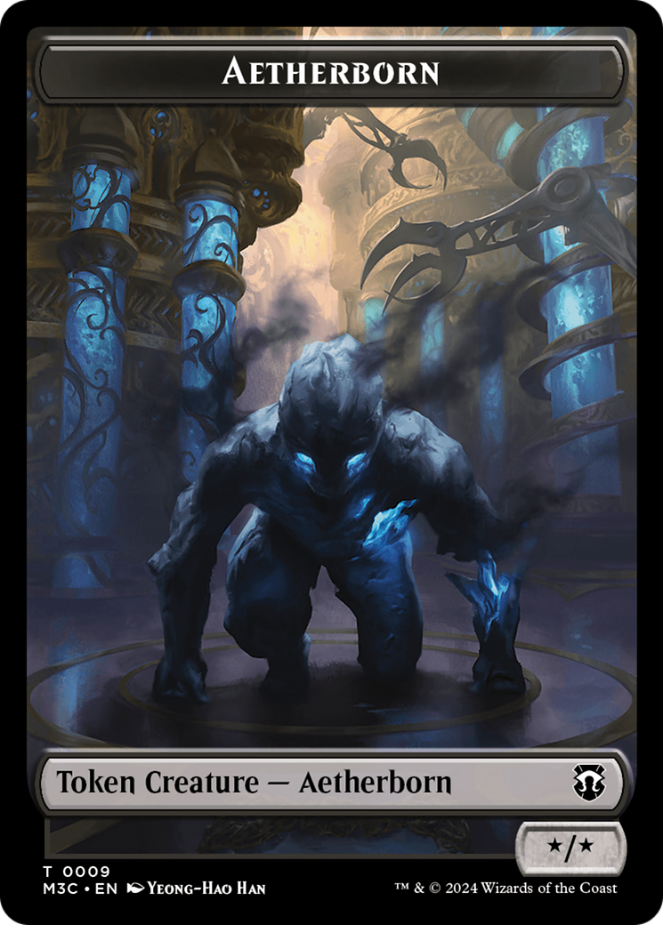 Aetherborn (Ripple Foil) // Servo Double-Sided Token [Modern Horizons 3 Commander Tokens] | Galactic Gamez
