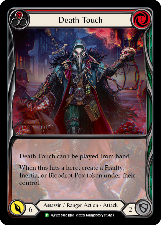 Death Touch (Red) [FAB132] (Promo)  Rainbow Foil | Galactic Gamez