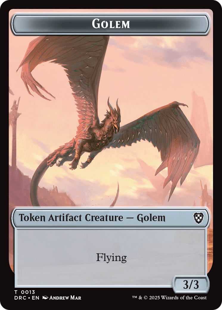 Golem (0013) // Nalaar Aetherjet Double-Sided Token [Aetherdrift Tokens] | Galactic Gamez