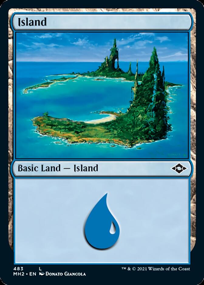 Island (483) (Foil Etched) [Modern Horizons 2] | Galactic Gamez