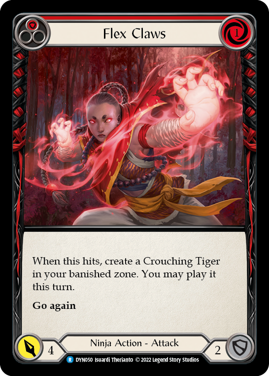 Flex Claws (Red) [DYN050] (Dynasty)  Rainbow Foil | Galactic Gamez