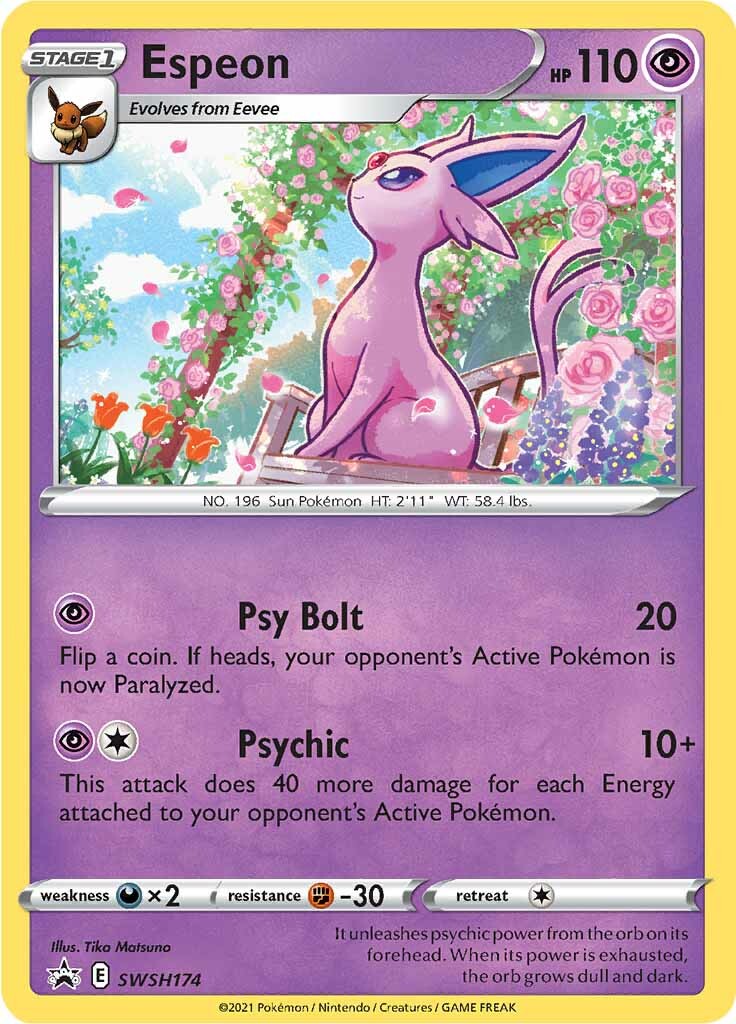 Espeon (SWSH174) [Sword & Shield: Black Star Promos] | Galactic Gamez