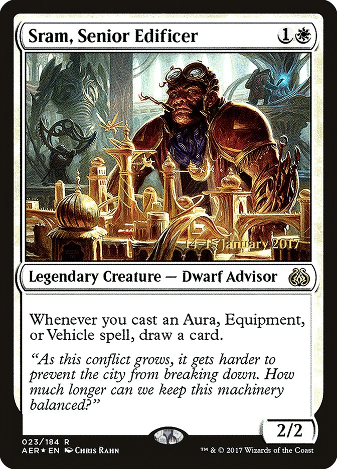 Sram, Senior Edificer [Aether Revolt Prerelease Promos] | Galactic Gamez