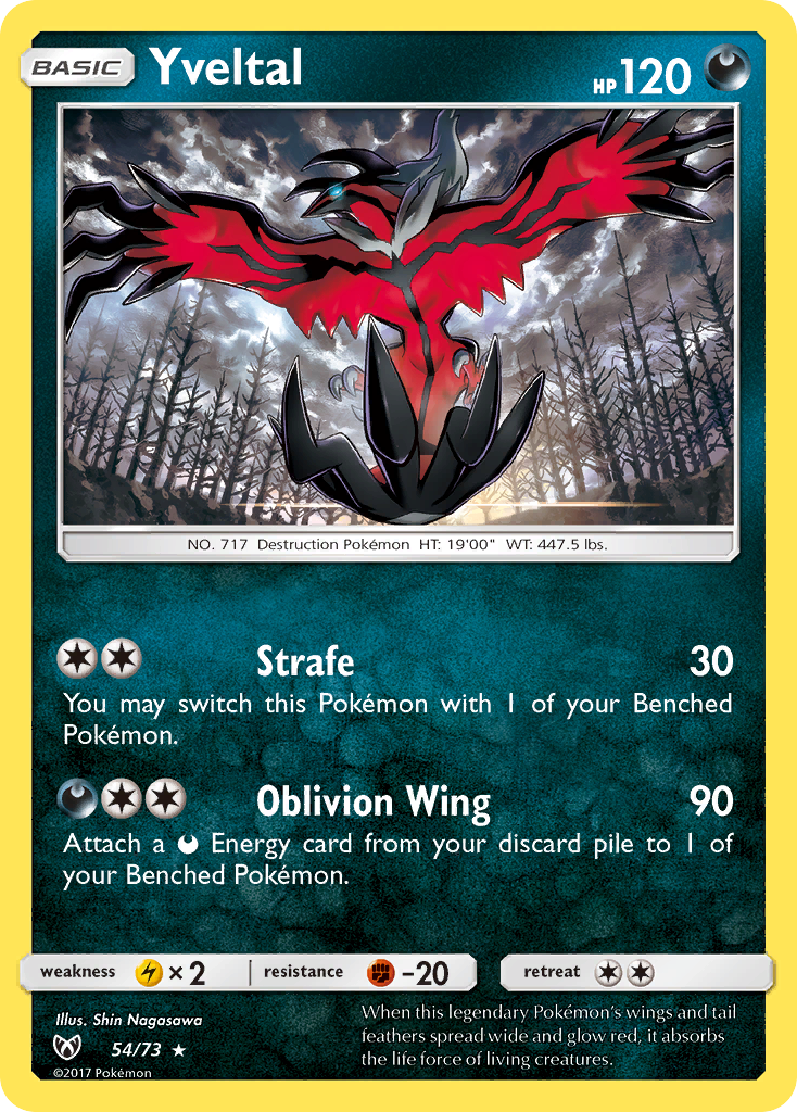 Yveltal (54/73) [Sun & Moon: Shining Legends] | Galactic Gamez
