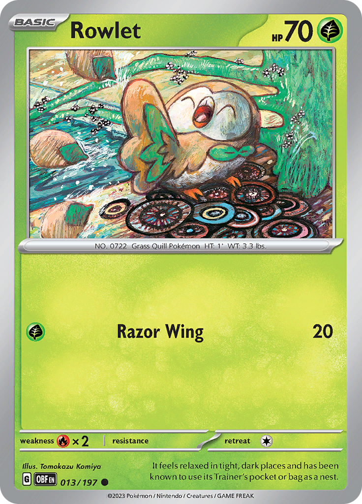 Rowlet (013/197) [Scarlet & Violet: Obsidian Flames] | Galactic Gamez