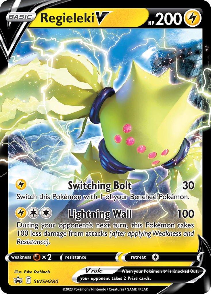 Regieleki V (SWSH280) (Jumbo Card) [Sword & Shield: Black Star Promos] | Galactic Gamez