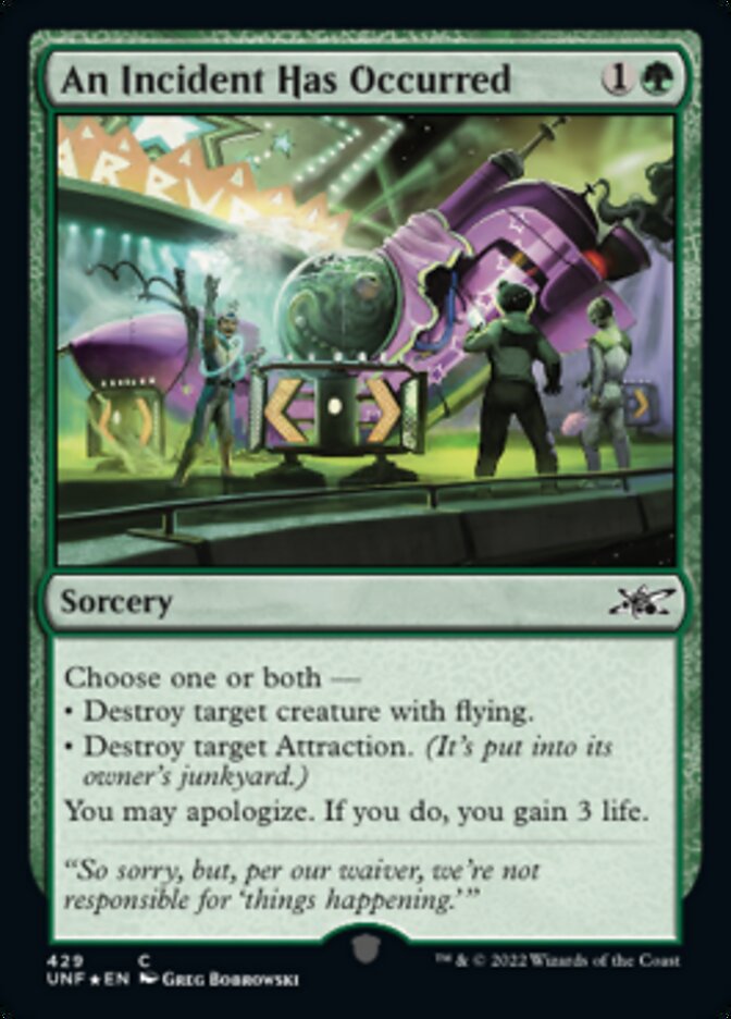 An Incident Has Occurred (Galaxy Foil) [Unfinity] | Galactic Gamez