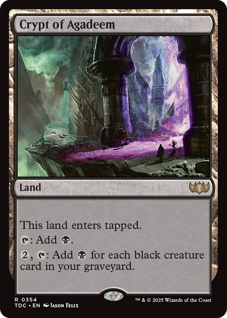 Crypt of Agadeem [Tarkir: Dragonstorm Commander] | Galactic Gamez