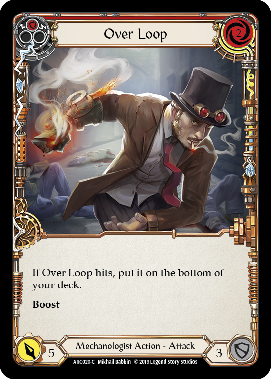 Over Loop (Red) [ARC020-C] (Arcane Rising)  1st Edition Rainbow Foil | Galactic Gamez